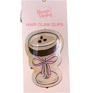 Espresso Martini Hair Claw Clip Pink Bow Frasier Sterling Sparkly NEW